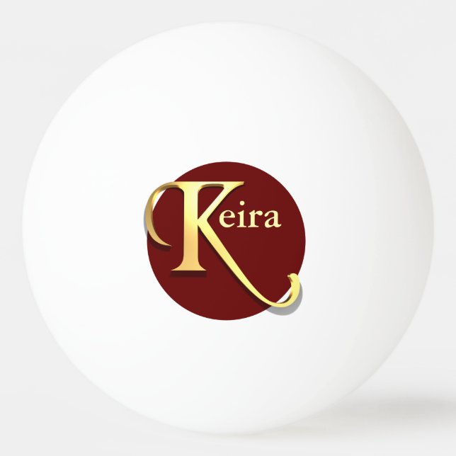 Monogramm K Name Personalisiert Tischtennisball (Vorderseite)