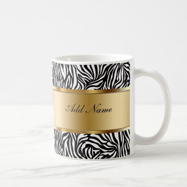 Monogramm-Kaffee-TassenZebra Tasse (Rechts)