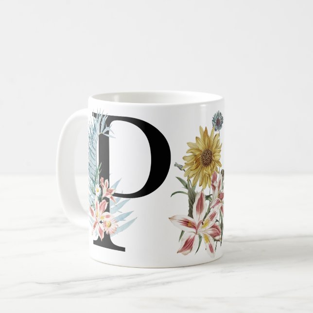 Monogramm Kaffeetasse (Vorderseite Links)