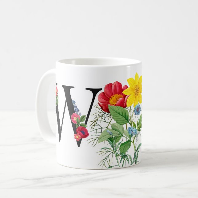 Monogramm Kaffeetasse (Vorderseite Links)
