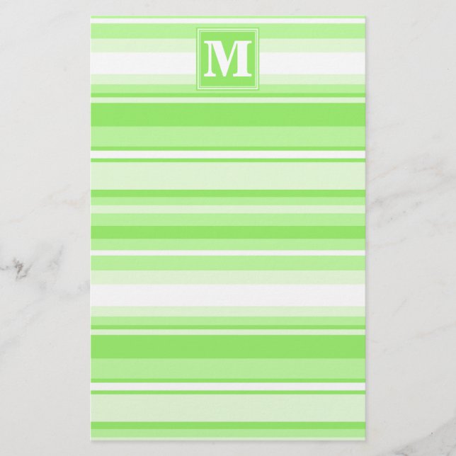 Monogramm Kalkstreifen Briefpapier (Vorderseite)