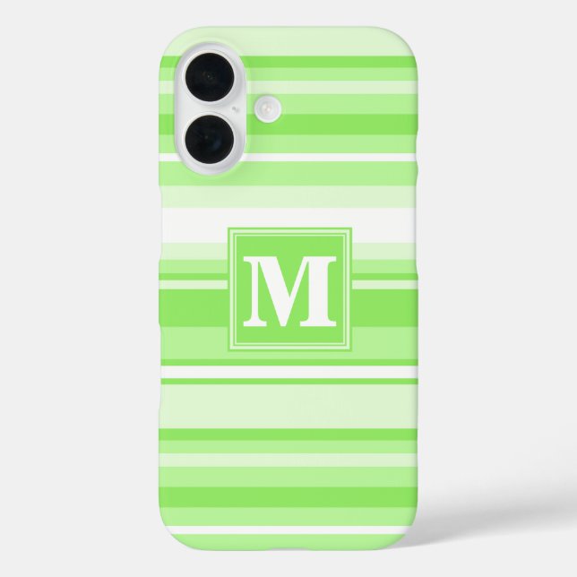 Monogramm Kalkstreifen Case-Mate iPhone Hülle (Rückseite)