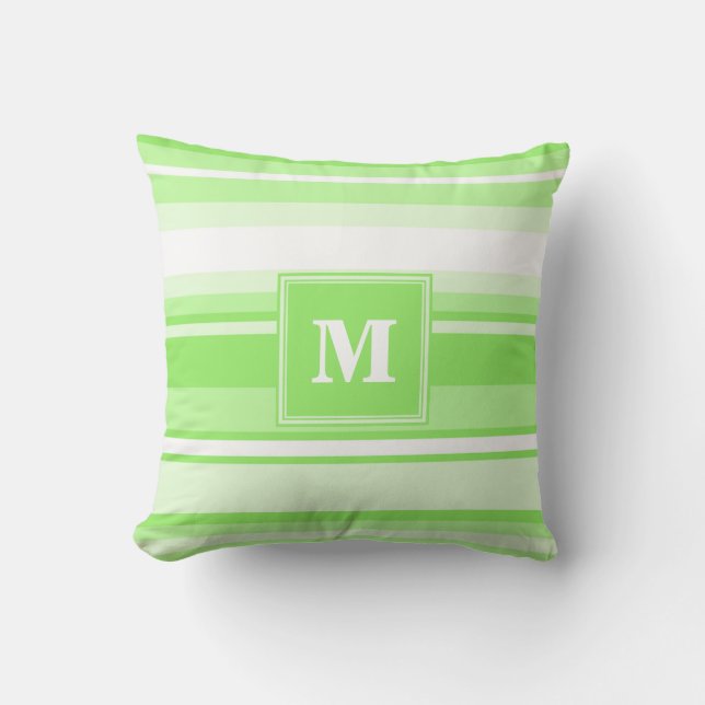 Monogramm Kalkstreifen Kissen (Vorderseite)