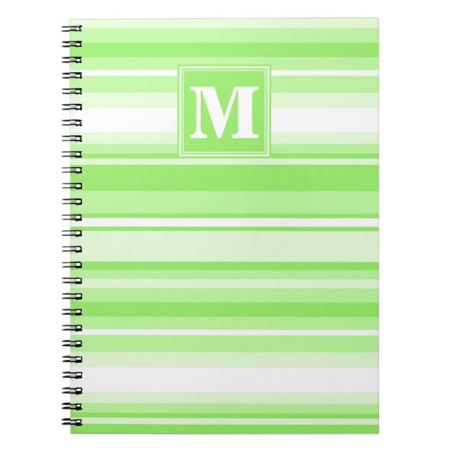 Monogramm Kalkstreifen Notizblock (Vorderseite)