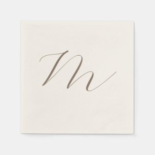 Monogramm Kalligraphie Einzigartig Schlicht modern Serviette