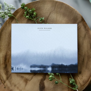 Monogramm-Karte für die Blaue Landschaft Mitteilungskarte