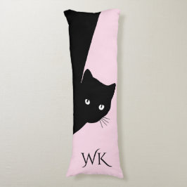 Monogramm-Katzenpilz Seitenschläferkissen