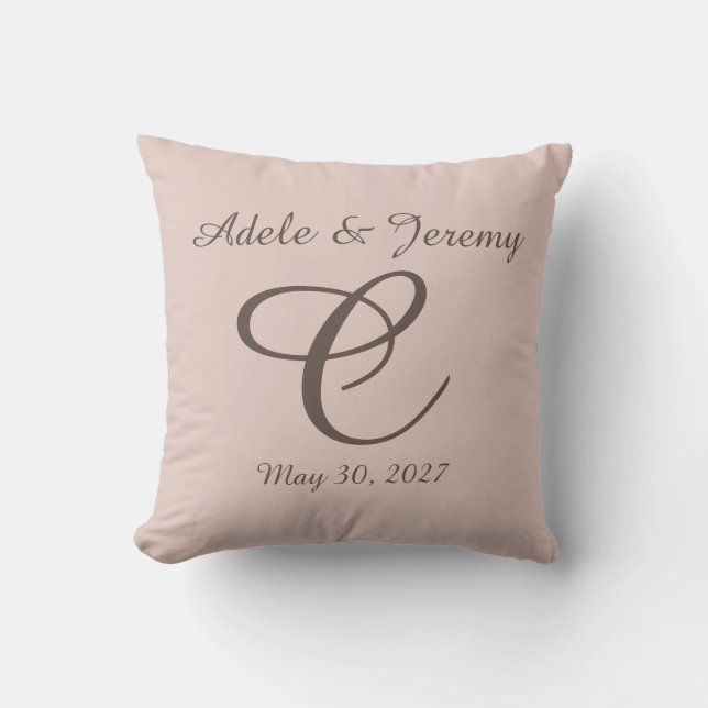 Monogramm-Kissen als Geschenk Kissen (Vorderseite)