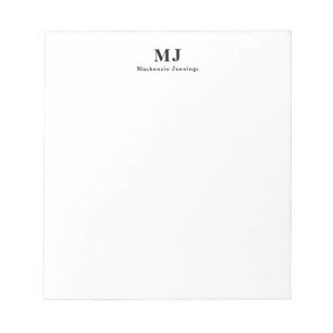 Monogramm-Klassiker Initialen Name Notizblock