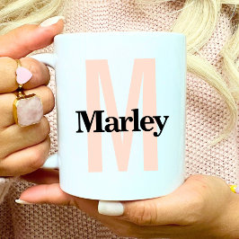 Monogramm Klassischer Niedlicher Anfangsname Kaffeetasse