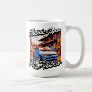 Monogramm klassisches japanisches Auto Vintage-Kun Kaffeetasse