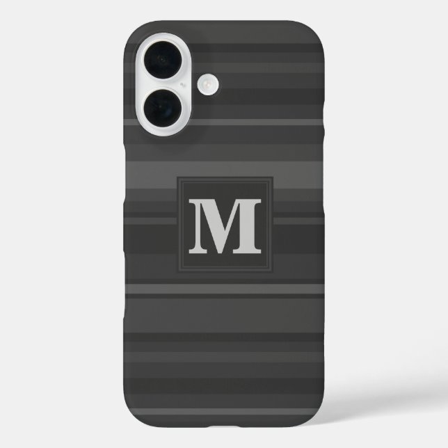 Monogramm-Kohlenstreifen Case-Mate iPhone Hülle (Rückseite)