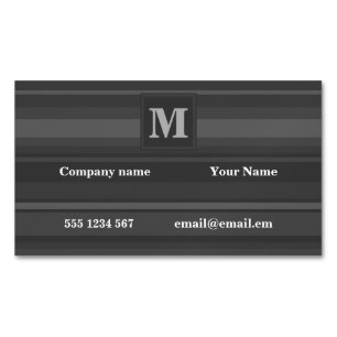 Monogramm-Kohlenstreifen Magnetische Visitenkarte