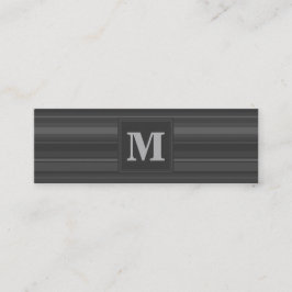 Monogramm-Kohlenstreifen Mini Visitenkarte