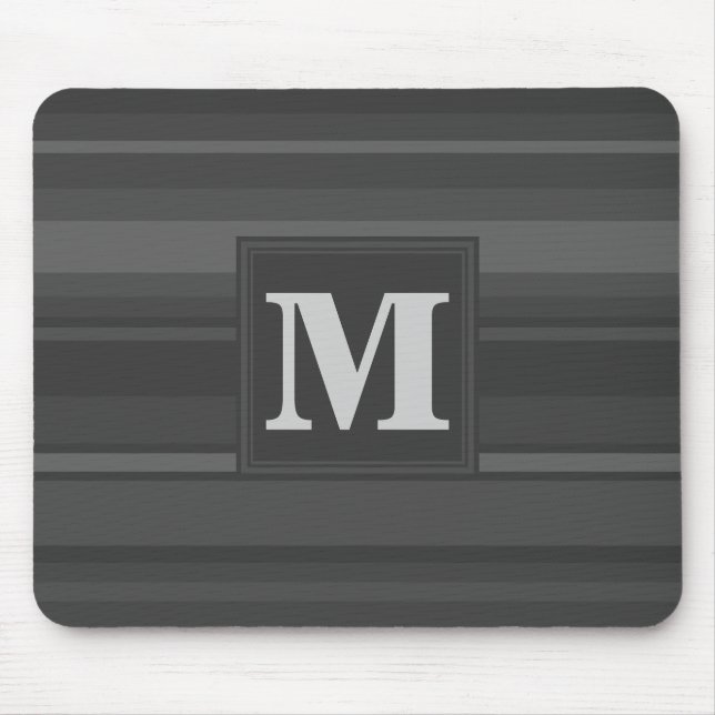 Monogramm-Kohlenstreifen Mousepad (Vorne)