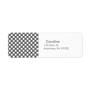 Monogramm-koksgraues weißes Tupfen-Muster