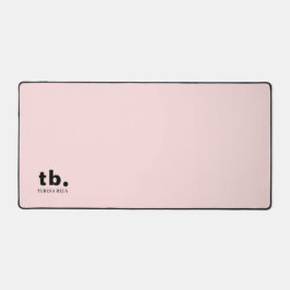 Monogramm Koralle Pfirsich Elegant Weiblich Minima Schreibtischunterlage