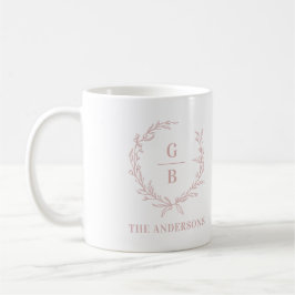 Monogramm Krängungskollage Foto modern rosa Kaffeetasse