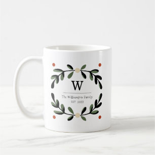 Monogramm-Kranz für das Ferienhaus Kaffeetasse