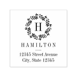 Monogramm-Kraut-Personalisierte Gummi-Briefmarke Permastempel