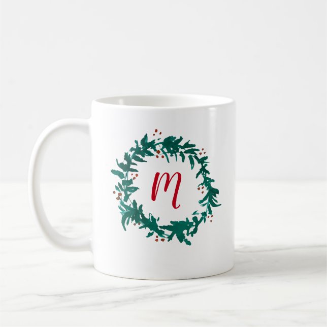 Monogramm Krautmalerei Berries Kaffeemaschine Tass Kaffeetasse (Links)