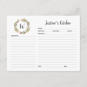 Monogramm-Kreidekarte Postkarte