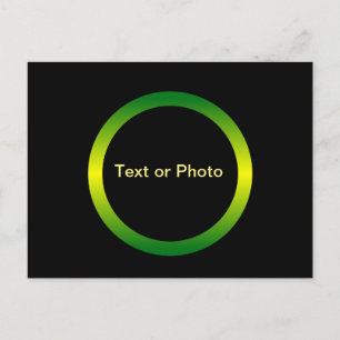 Monogramm-Kreis Postkarte