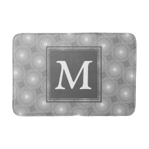 Monogramm-Kreismuster Badematte
