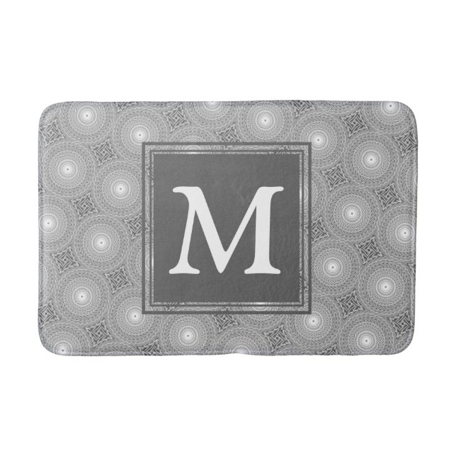 Monogramm-Kreismuster Badematte (Vorderseite)
