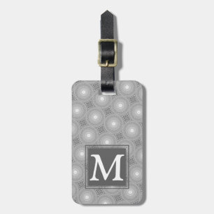 Monogramm-Kreismuster Gepäckanhänger
