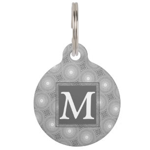Monogramm-Kreismuster Haustiermarke
