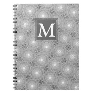 Monogramm-Kreismuster Notizblock