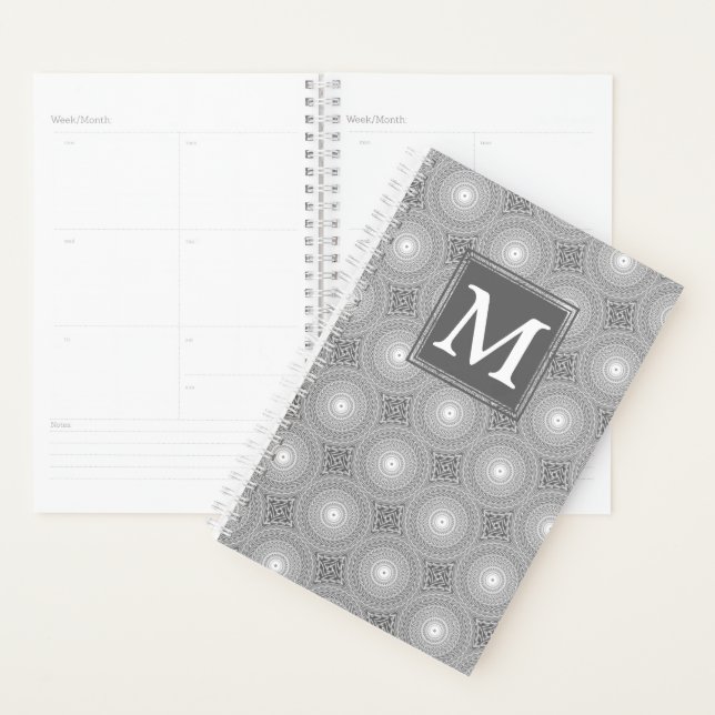Monogramm-Kreismuster Planer (Anzeige)