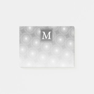 Monogramm-Kreismuster Post-it Klebezettel