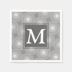 Monogramm-Kreismuster Serviette
