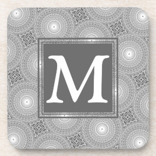 Monogramm-Kreismuster Untersetzer