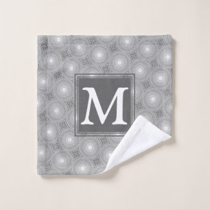 Monogramm-Kreismuster Waschlappen