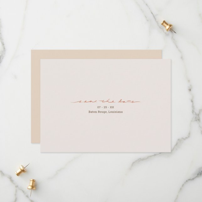 Monogramm Kreuz Christliche Hochzeit Save The Date (Vorderseite/Rückseite Beispiel)