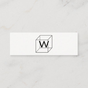 Monogramm kubiert / korporativ mini visitenkarte