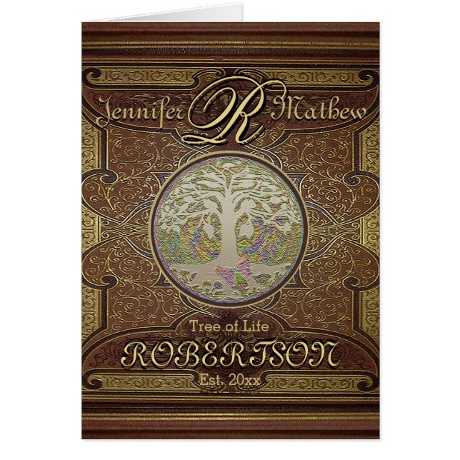 Monogramm-kundenspezifischer Stammbaum-Jahrestag (Vorne)