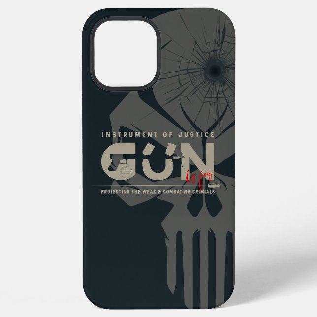 Monogramm-Kunst der Waffe | (Dunkler Modus) iPhone Hülle (Rückseite)