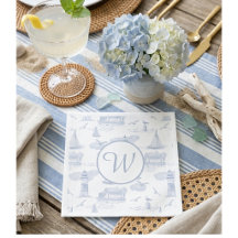 Monogramm Küsten-Toile | Vornehme Unterhaltung