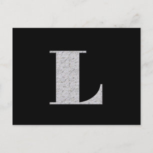 Monogramm L Postkarte