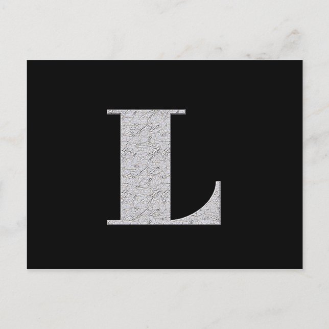 Monogramm L Postkarte (Vorderseite)