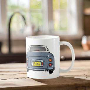 Monogramm Lapis Gray Figaro Auto Kaffeetasse