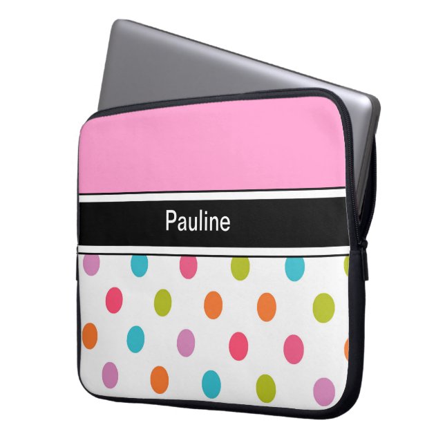 Monogramm-Laptop-Kasten Laptopschutzhülle (Vorderseite Links)