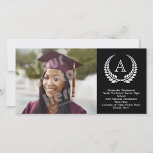 Monogramm Laurel Schwarz/Weiß