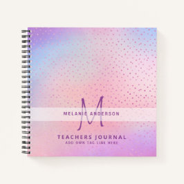 Monogramm Lehrer Vielen Dank, Ende des Jahres Gesc Notizbuch