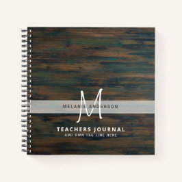 Monogramm Lehrer Vielen Dank, Ende des Jahres Gesc Notizbuch