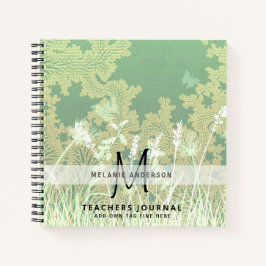 Monogramm Lehrer Vielen Dank, Ende des Jahres Gesc Notizbuch